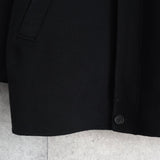 ラコステ ロゴパッチ ウールコート ミドルコート ブラック