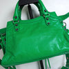 バレンシアガ ネオカゴール レザー 2way ハンドバッグ ショルダーバッグ ネオングリーン