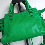 バレンシアガ ネオカゴール レザー 2way ハンドバッグ ショルダーバッグ ネオングリーン