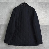 アクアスキュータム  コーデュロイ襟 キルティングジャケット ブラック