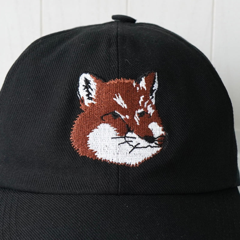 メゾン キツネ フォックスヘッド キャップ ブラック