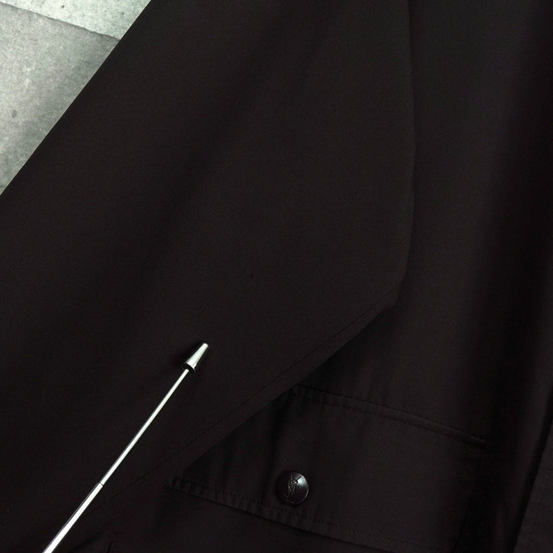 イヴサンローラン リバーシブル YSLロゴ ブルゾンホワイト / ブラック