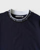 アクネ ストゥディオズ ロゴネック オーバーサイズ Tシャツ ネイビー メンズ