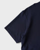 アクネ ストゥディオズ ロゴネック オーバーサイズ Tシャツ ネイビー メンズ