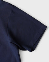 アクネ ストゥディオズ ロゴネック オーバーサイズ Tシャツ ネイビー メンズ