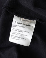アクネ ストゥディオズ ロゴ オーバーサイズ Tシャツ ブラック メンズ
