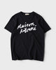 メゾン キツネ 筆記体ロゴ Tシャツ Mサイズ ブラック メンズ