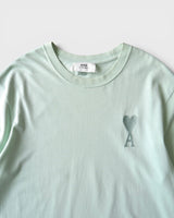 アミパリ アミ パリス ハートロゴ オーバーサイズ Tシャツ パステルグリーン Mサイズ メンズ