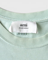 アミパリ アミ パリス ハートロゴ オーバーサイズ Tシャツ パステルグリーン Mサイズ メンズ