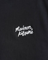 メゾン キツネ 筆記体ロゴ Tシャツ ブラック XLサイズ メンズ