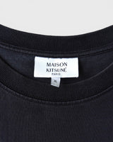 メゾン キツネ 筆記体ロゴ Tシャツ ブラック XLサイズ メンズ