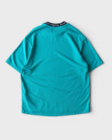アクネ ストゥディオズ ロゴネック オーバーサイズ  Tシャツ ターコイズブルー メンズ