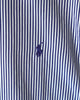 ラルフローレン スモールポニー 半袖シャツ ホワイト ブルー メンズ