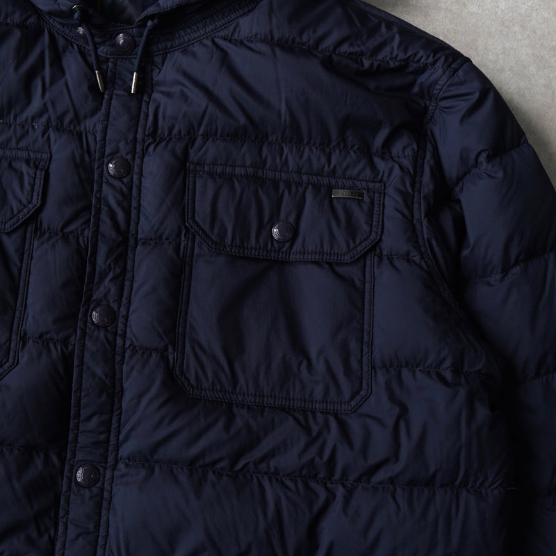 ポロ ラルフローレン ロゴプレート ダウンジャケット ネイビー