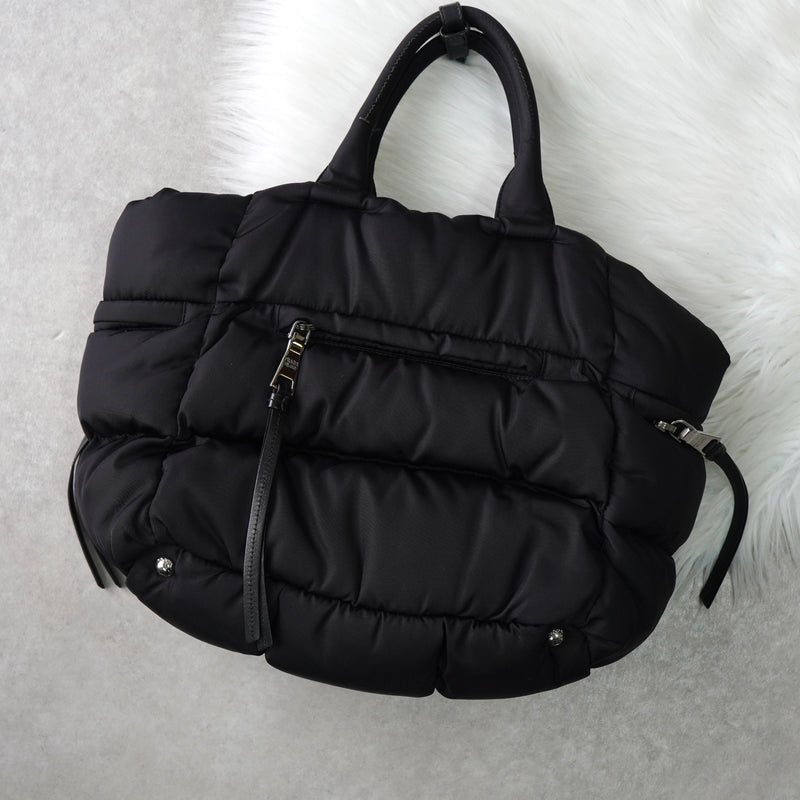 プラダ ナイロン キルティング 2way ハンドバッグ ショルダーバッグ トライアングルロゴ ブラック