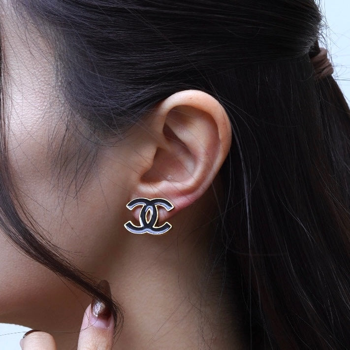 シャネル ココマーク イヤリング GP ブラック