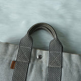 エルメス フールトゥPM キャンバス ハンドバッグ ホワイト / ブラック