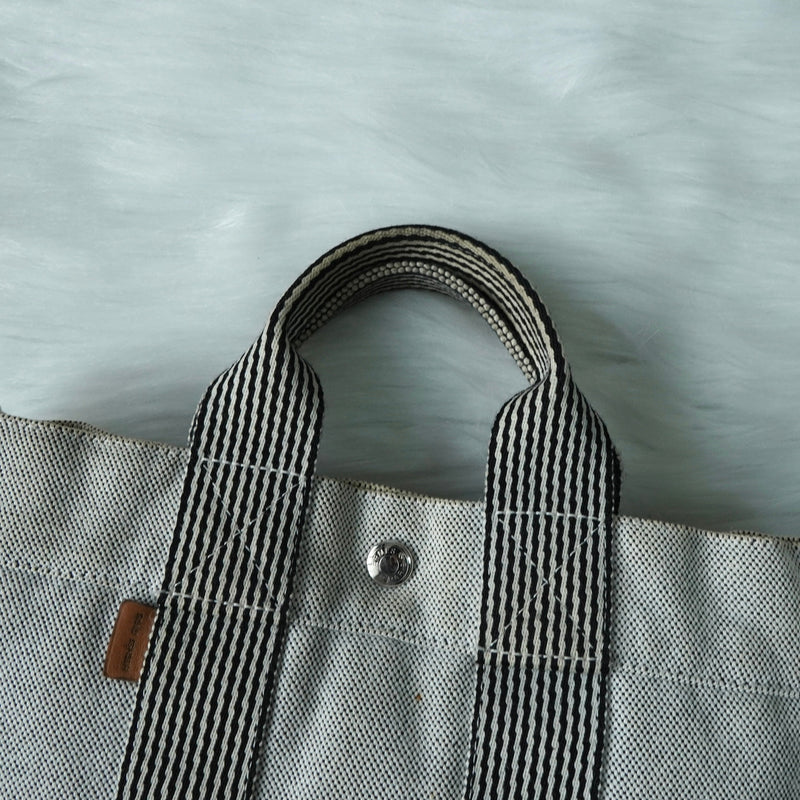 エルメス フールトゥPM キャンバス ハンドバッグ ホワイト / ブラック