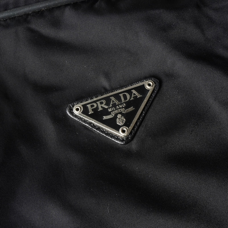 プラダ テスート ポコノ ナイロン / サフィアーノレザー 2way ボストンバッグ ブラック
