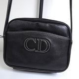 クリスチャン ディオール CDロゴ レザー ショルダーバッグ ブラック