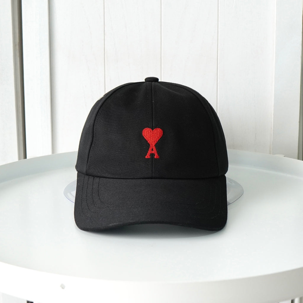 アミパリ アミ パリス ハートロゴ キャップ ブラック