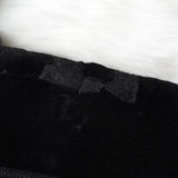 ロエベ スタッズ アナグラム ハラコレザー / ファー ショルダーバッグ ブラック