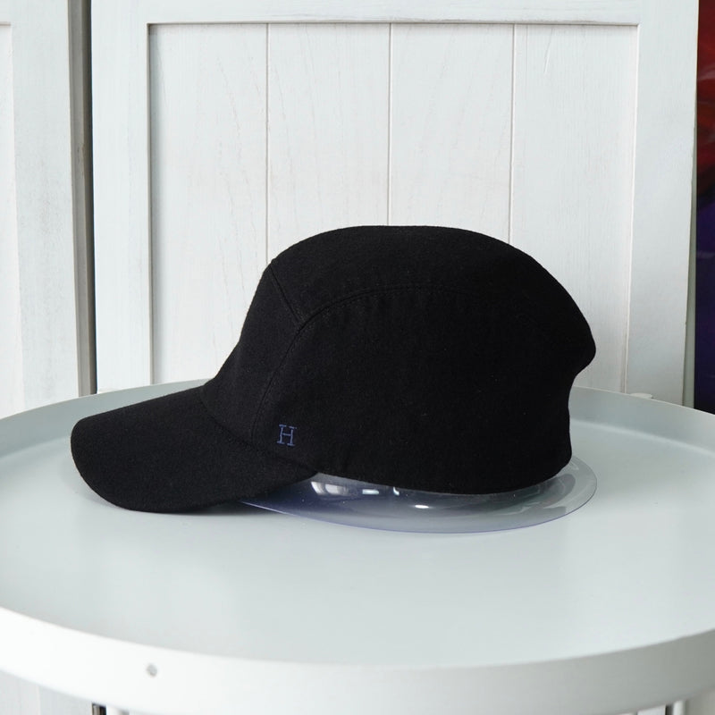 エルメス ライリー ドロップ カシミヤ100% キャップ ブラック