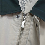 イヴ サンローラン ヴィンテージ YSLロゴ ブルゾン ジャケット ベージュ / モスグリーン