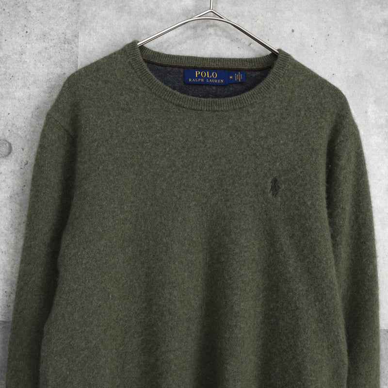 ポロ ラルフローレン ポニーロゴ ニット カーキ