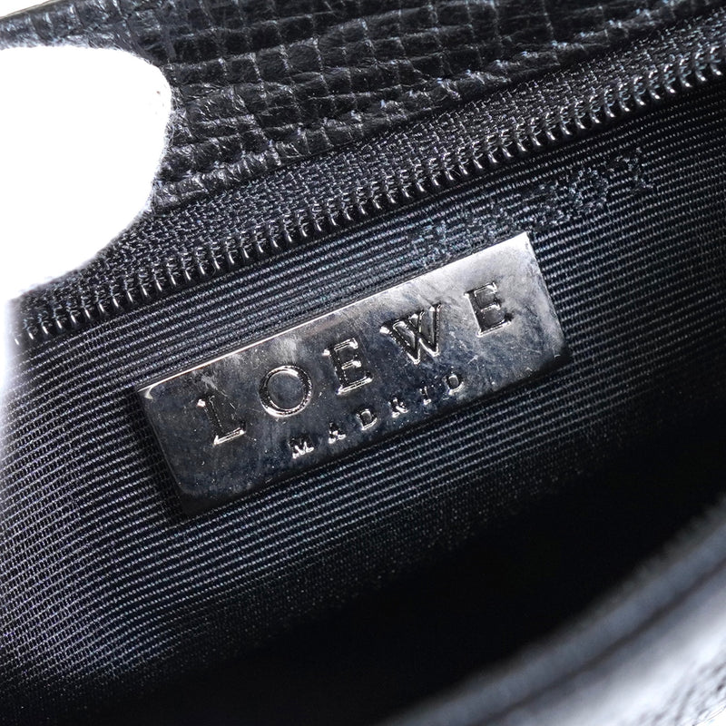 ロエベ ロゴ レザー ミニバッグ アクセサリーポーチ ブラック