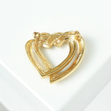 クリスチャン ディオール ハート ブローチ GP ゴールド / ブラック