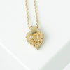 クリスチャン ディオール Diorロゴ ハート ラインストーン ネックレス GPゴールド