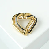 クリスチャン ディオール ハート ブローチ GP ゴールド / ブラック