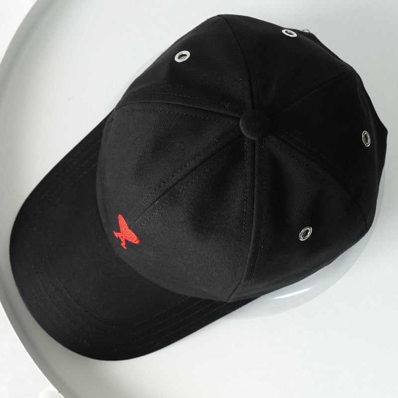 アミパリ アミ パリス ハートロゴ キャップ ブラック