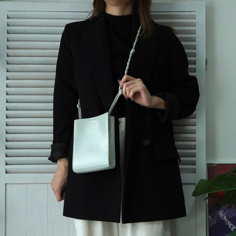 ジルサンダー タングル スモール レザー ショルダーバッグ ミントグリーン