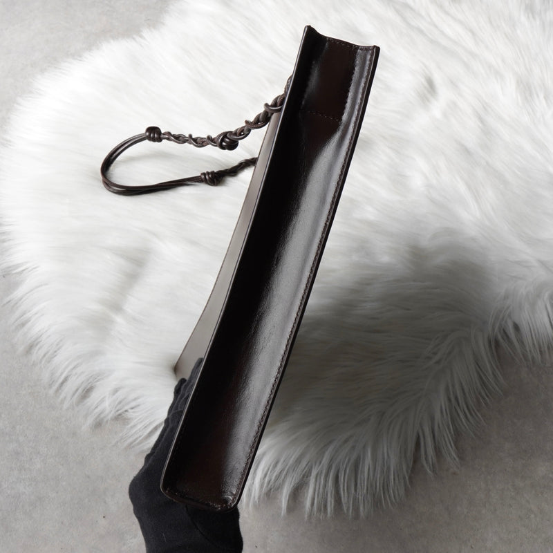 ジルサンダー タングル ミディアム  レザー ショルダーバッグ ブラウン