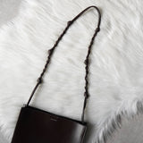 ジルサンダー タングル ミディアム  レザー ショルダーバッグ ブラウン