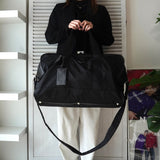 プラダ テスート ポコノ ナイロン / サフィアーノレザー 2way ボストンバッグ ブラック