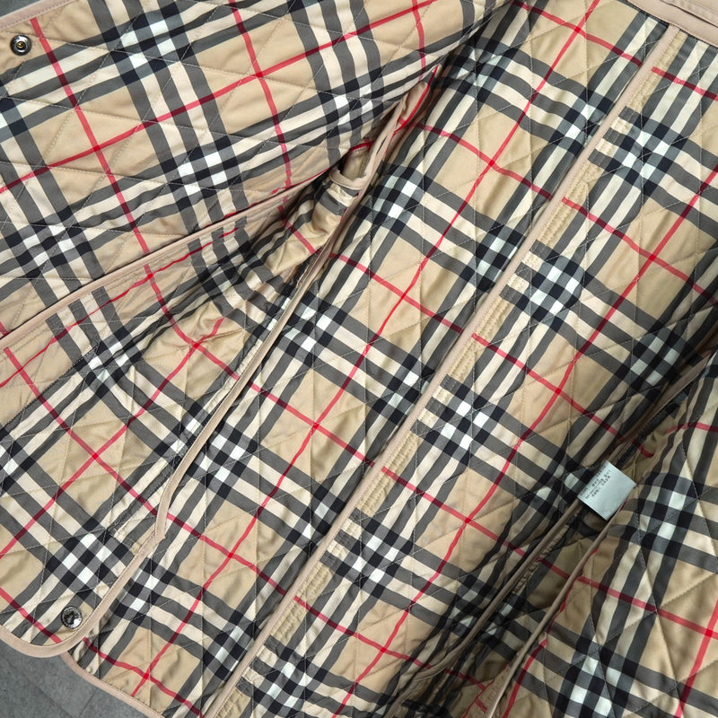 バーバリー キルティングジャケット ノバチェック裏地 ベージュ