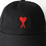 アミパリ アミ パリス ハートロゴ キャップ ブラック