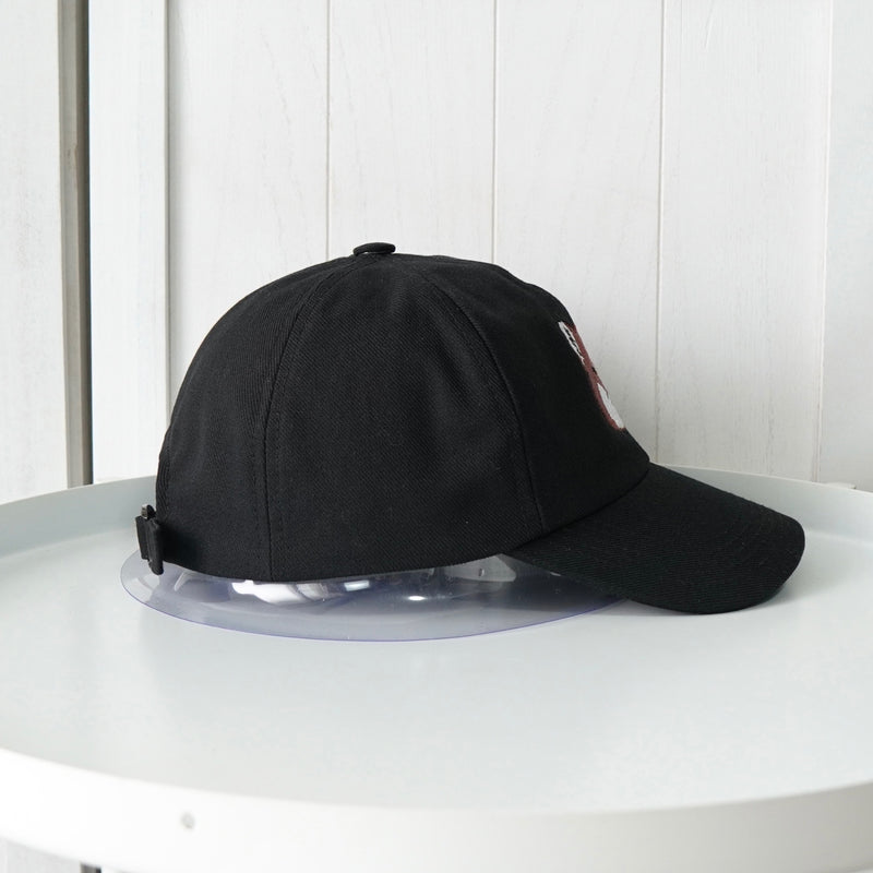 メゾン キツネ フォックスヘッド キャップ ブラック