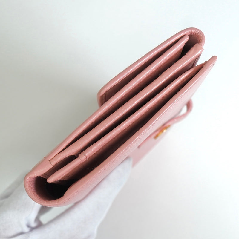 シャネル ココボタン レザー 長財布 ピンク