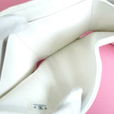 シャネル ココマーク マトラッセ キャビアスキン 三つ折り財布 ホワイト