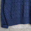 ポロ ラルフローレン ポニーロゴ ケーブル編み ニット ブルー