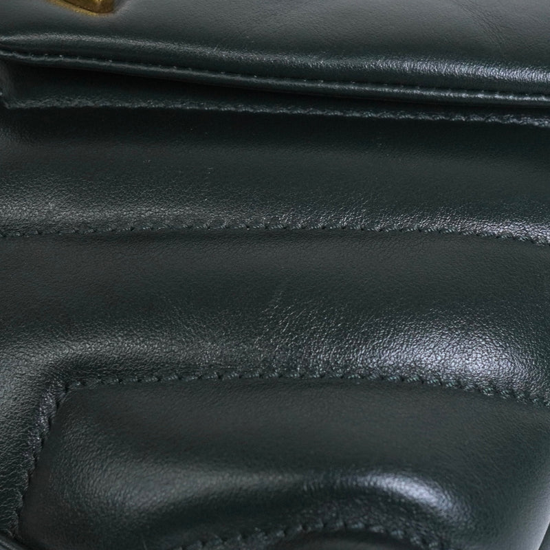 サンローラン YSLロゴ ルル レザー ショルダーバッグ グリーン