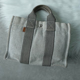 エルメス フールトゥPM キャンバス ハンドバッグ ホワイト / ブラック