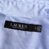 ローレン ラルフローレン ストライプ柄 ロング丈 シャツワンピース ブルー