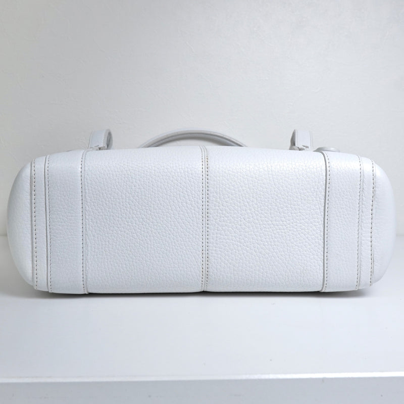 ロエベ レザー トートバッグ ホワイト