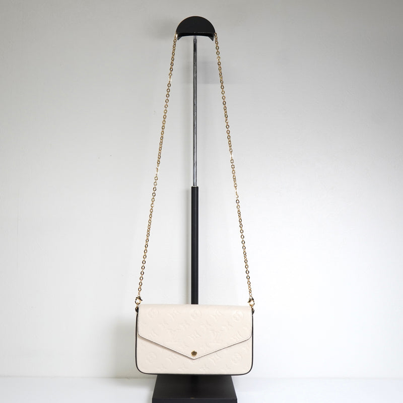 ルイ ヴィトン モノグラム アンプラント ポシェット フェリシー クリーム M82363