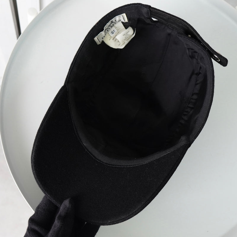 エルメス ライリー ドロップ カシミヤ100% キャップ ブラック